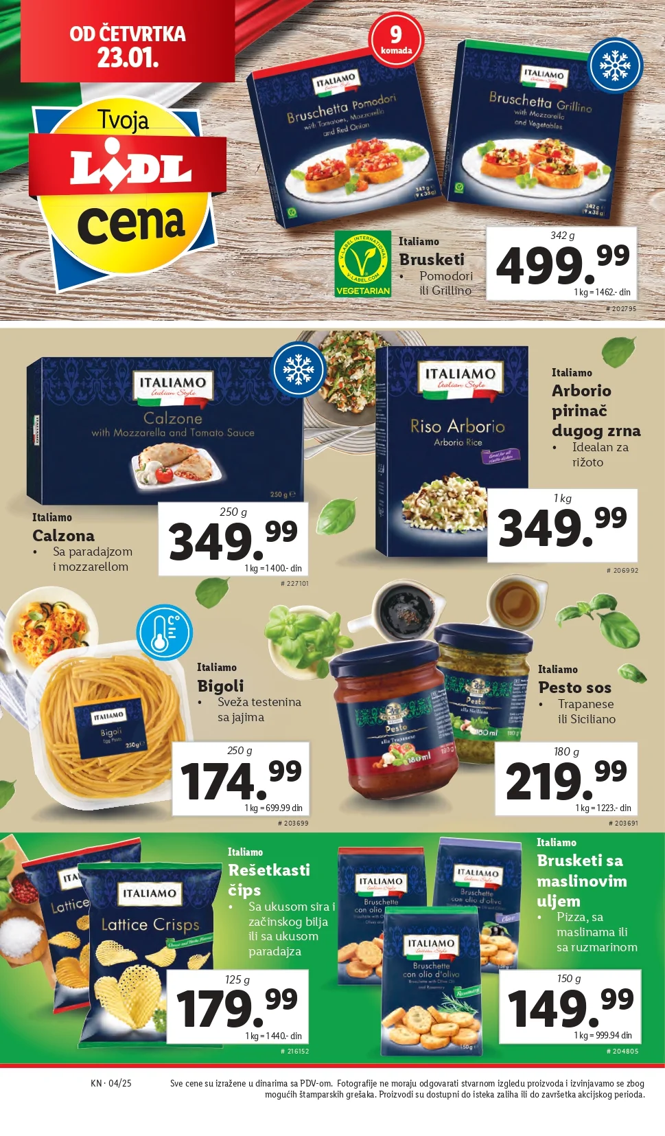 Lidl katalog PREHRANA 23-29.1.2025.