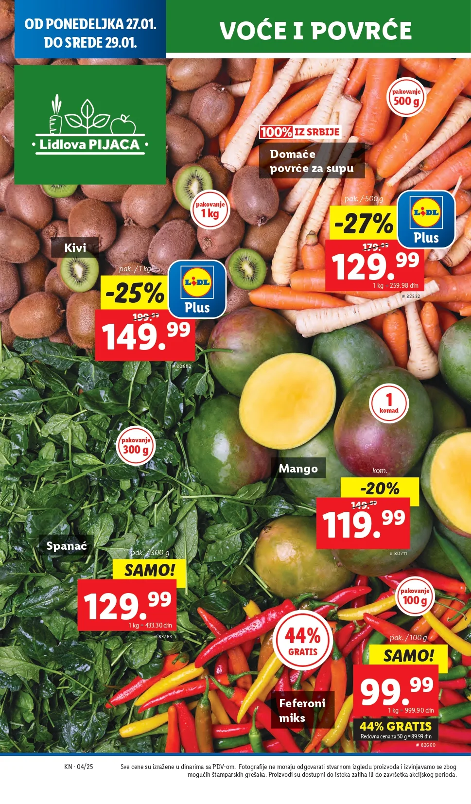 Lidl katalog PREHRANA 23-29.1.2025.