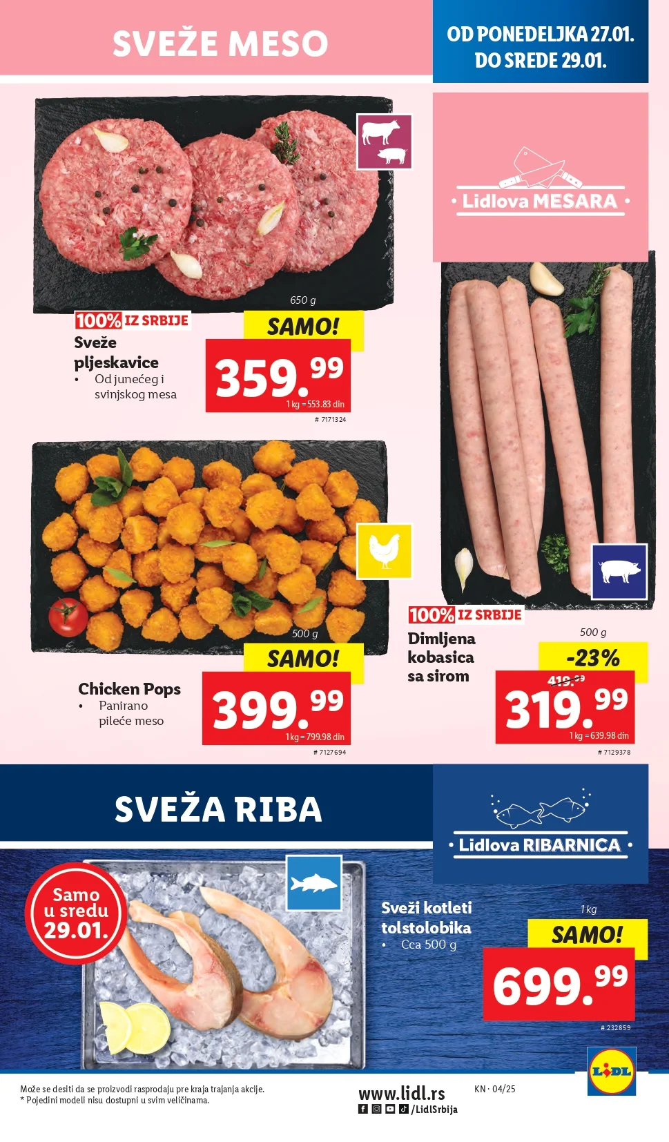 Lidl katalog PREHRANA 23-29.1.2025.