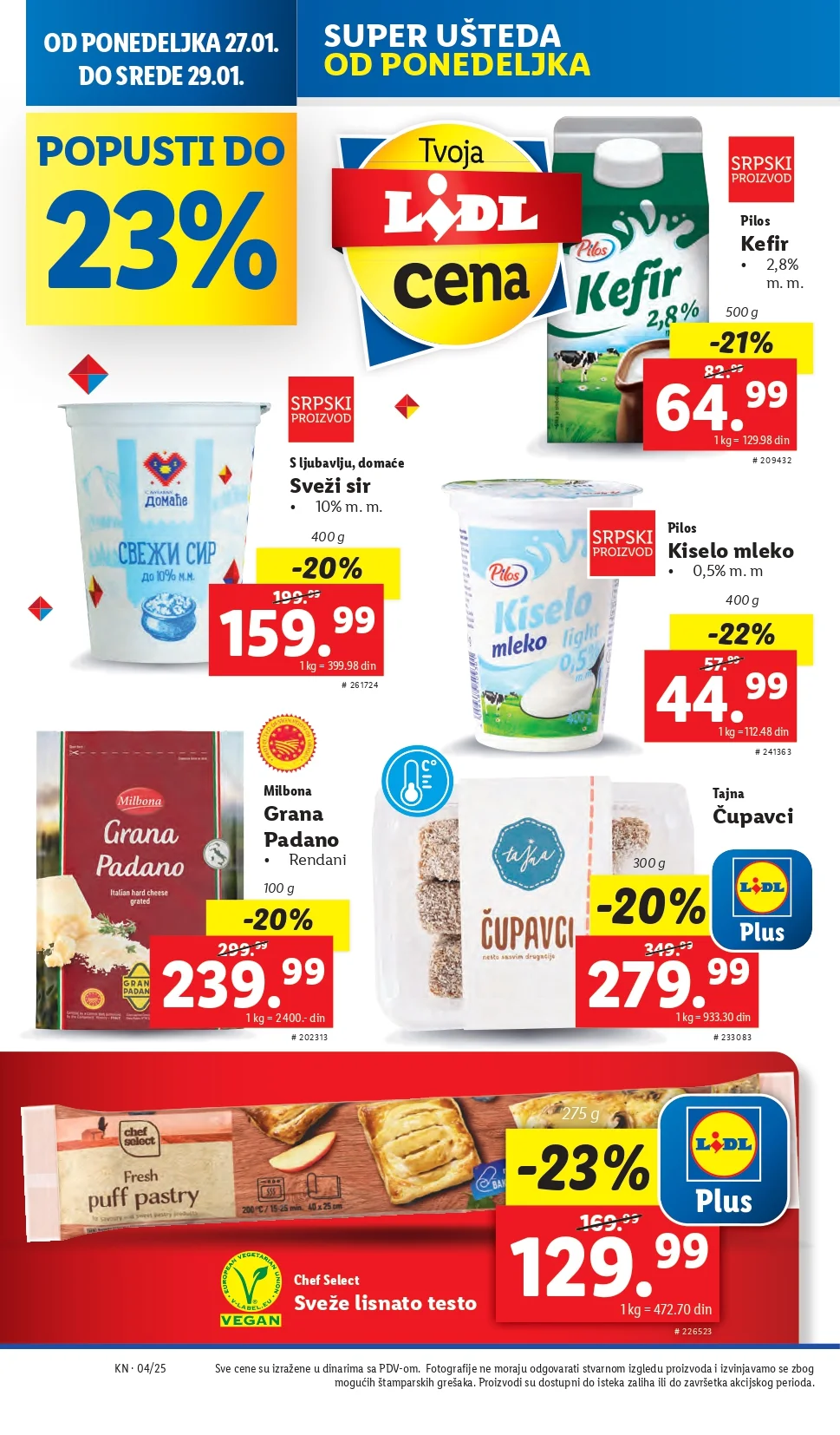 Lidl katalog PREHRANA 23-29.1.2025.