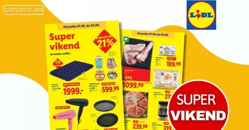Lidl VIKEND AKCIJA 1-3.8.2025.