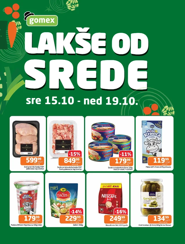 Gomex katalog LAKŠE OD SREDE 15-19.10.2025.