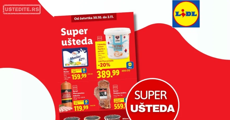 Lidl SUPER UŠTEDA 30.10-2.11.2025.