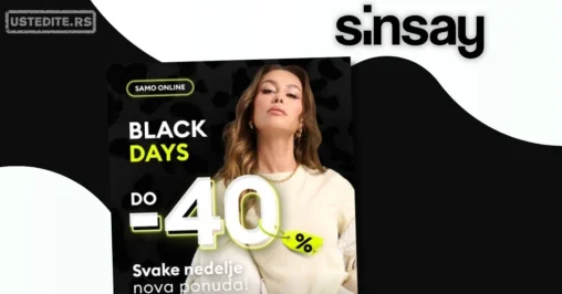 Sinsay BLACK DAYS – popusti do 40% samo online – od 30.10.2025.