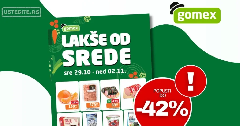 Gomex katalog LAKŠE OD SREDE 29.10-2.11.2025.