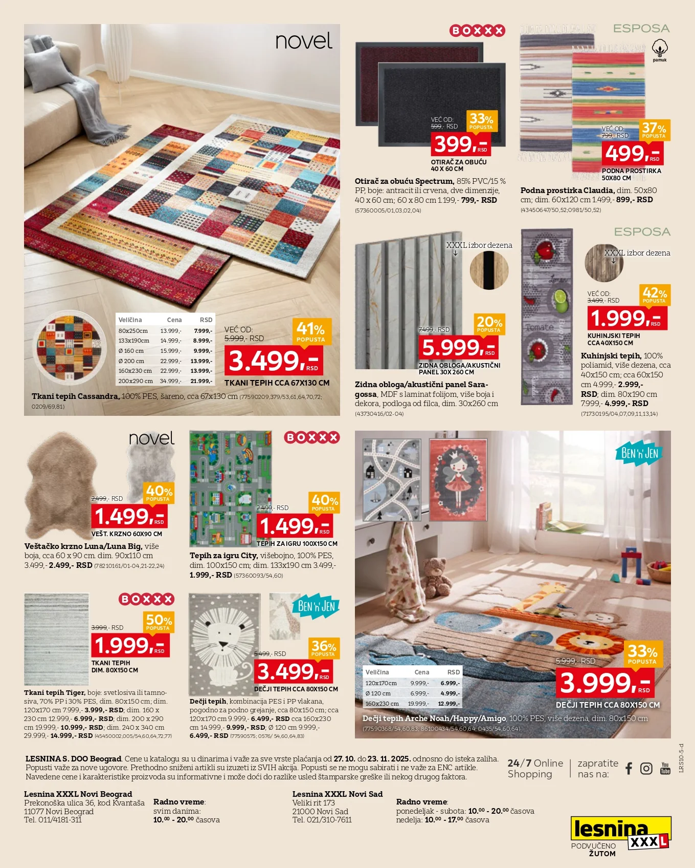 Lesnina XXXl katalog SPECIJAL TEPIHA 27.10-23.11.2025.