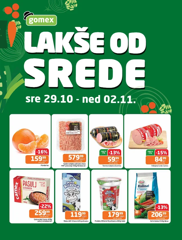 Gomex katalog LAKŠE OD SREDE 29.10-2.11.2025.