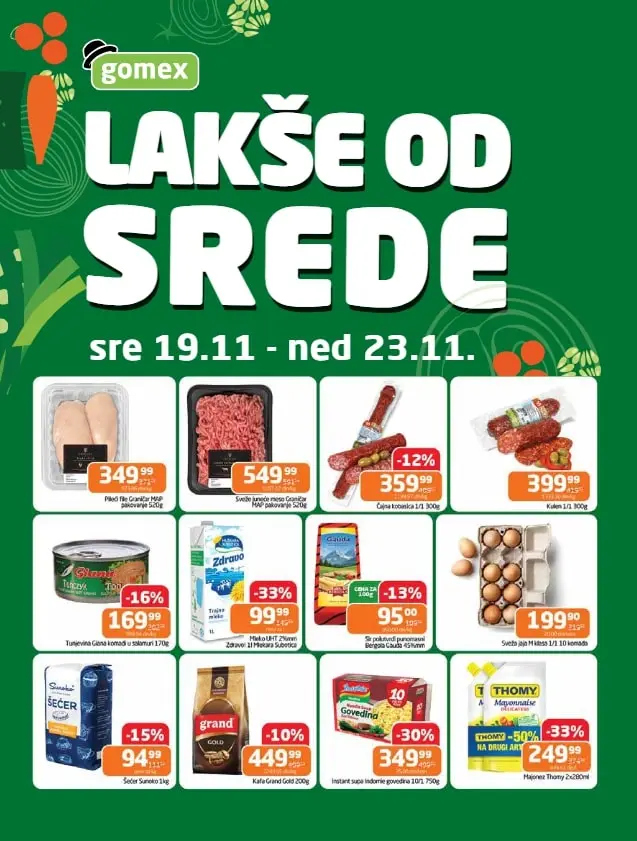 Gomex katalog LAKŠE OD SREDE 19-23.11.2025.