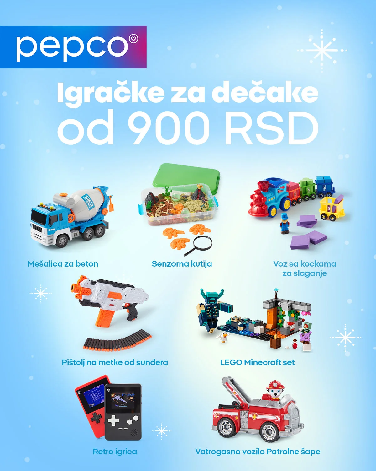 Pepco Igračke za decu već od 900 RSD- novembar 2025. 