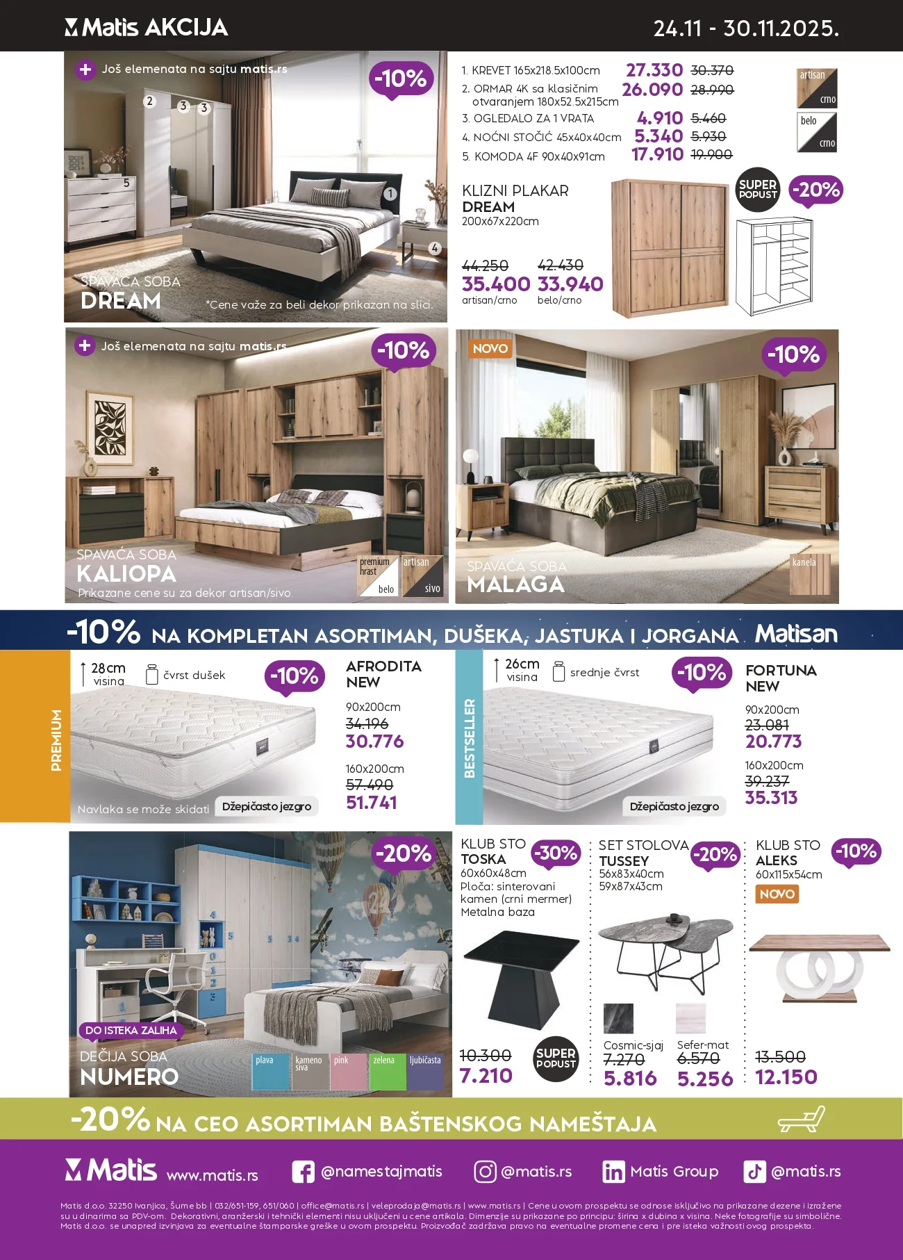 Matis BLACK FRIDAY SNIŽENJE 24- 30.11.2025.