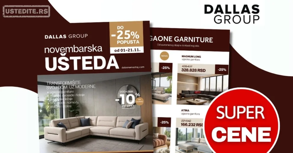 Dallas nameštaj katalog 1-21.11.2025.