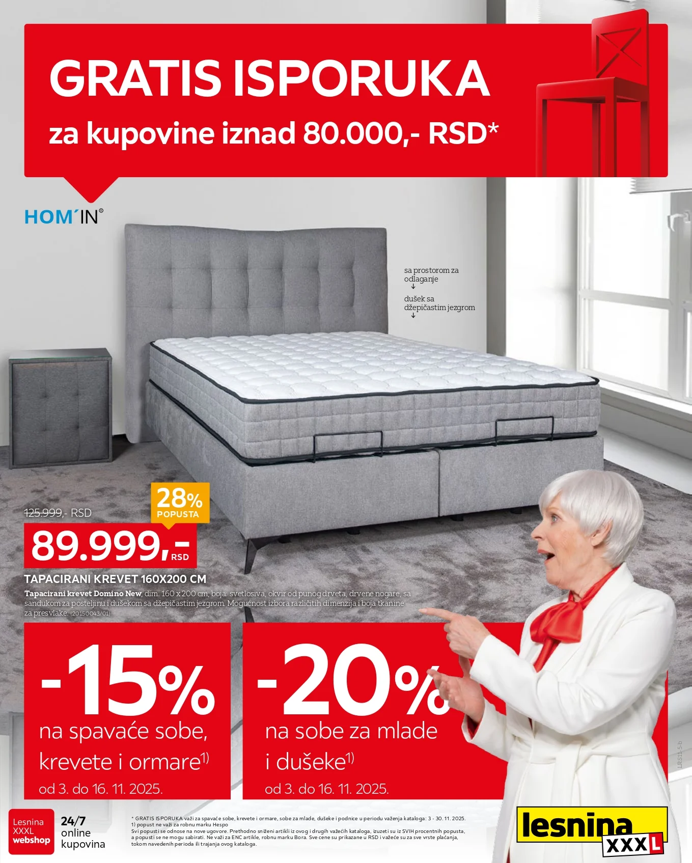 Lesnina XXXL katalog SPECIJAL SPAVAĆE SOBE 3-30.11.2025.