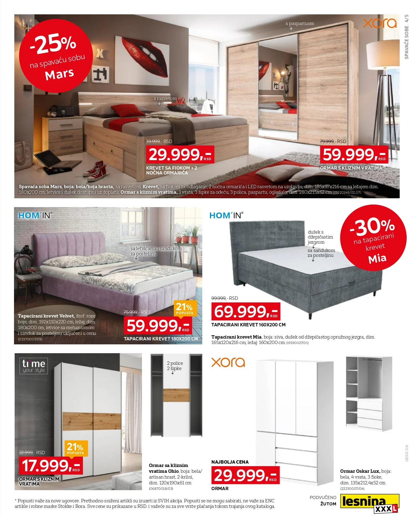Lesnina XXXL katalog SPECIJAL SPAVAĆE SOBE 3-30.11.2025.