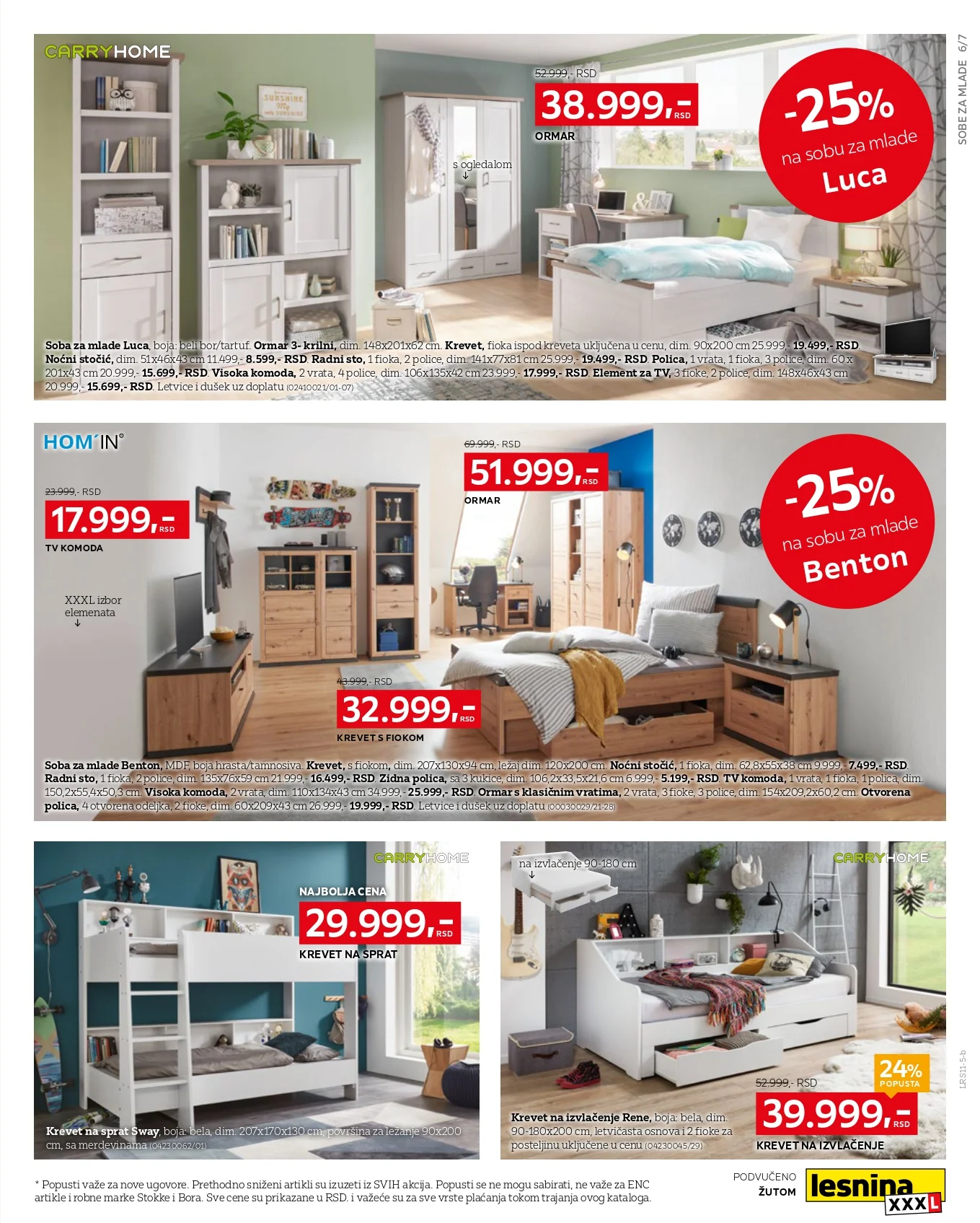 Lesnina XXXL katalog SPECIJAL SPAVAĆE SOBE 3-30.11.2025.