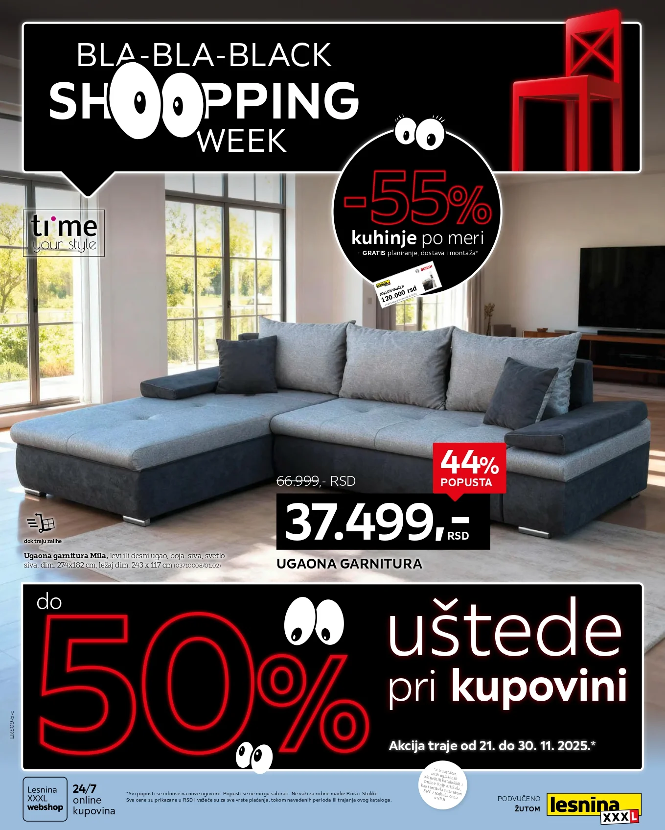 Lesnina XXXL BLACK FRIDAY 21-30.11.2025.