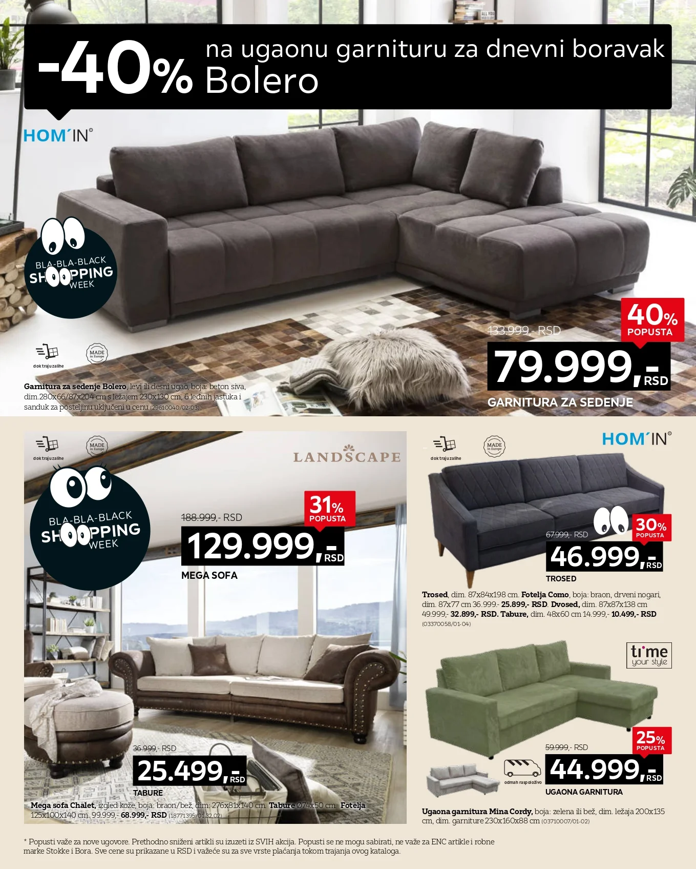 Lesnina XXXL BLACK FRIDAY 21-30.11.2025.