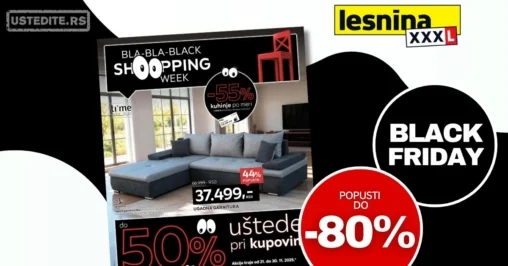 Lesnina XXXL BLACK FRIDAY 21-30.11.2025.