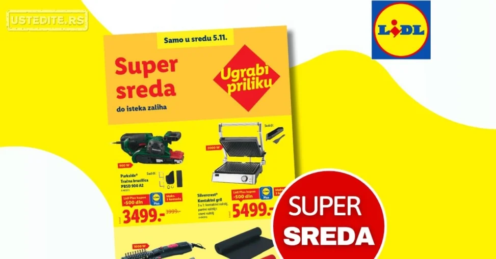 Lidl CENA DANA – SUPER SREDA 5.11.2025.