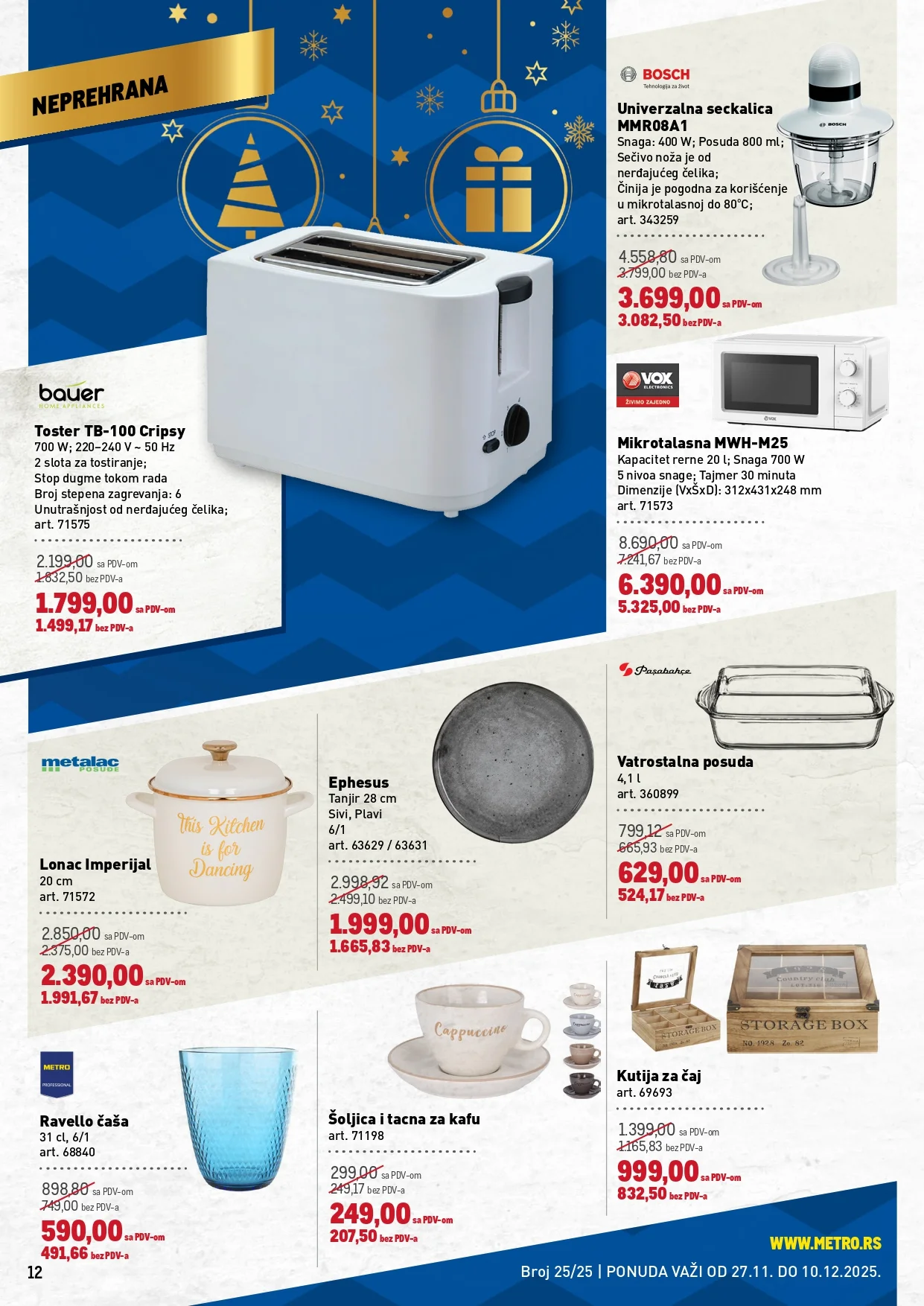 Metro katalog PREHRANA/NEPREHRANA 27.11-10.12.2025.
