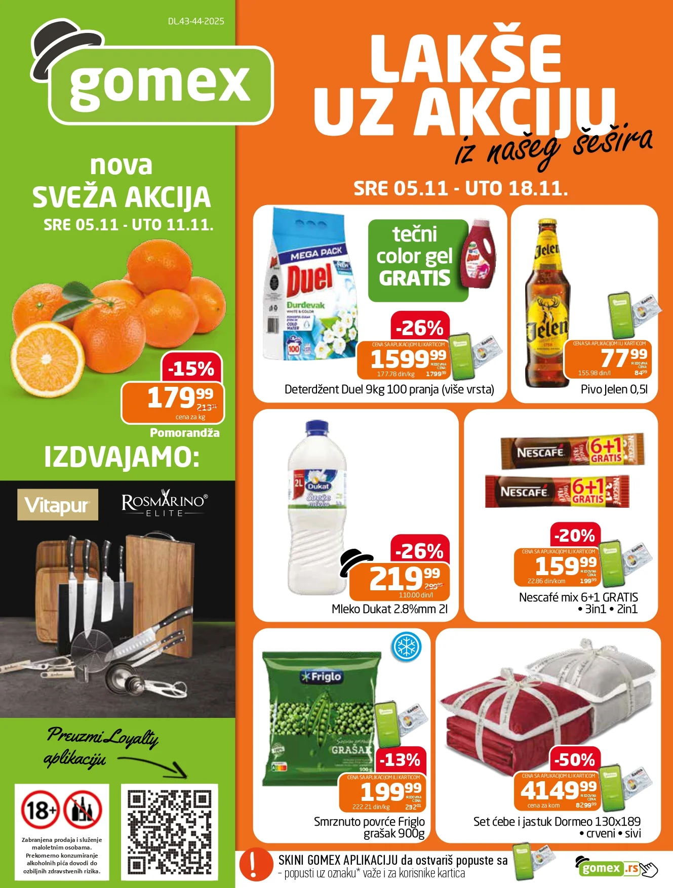 Gomex katalog AKCIJE IZ ŠEŠIRA 5-18.11.2025.
