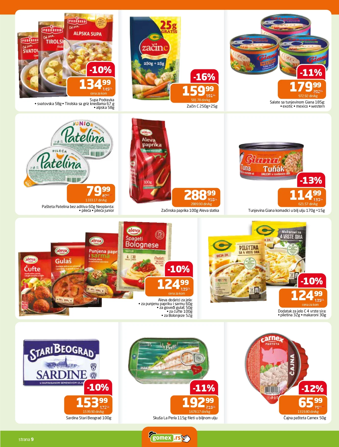 Gomex katalog AKCIJE IZ ŠEŠIRA 5-18.11.2025.