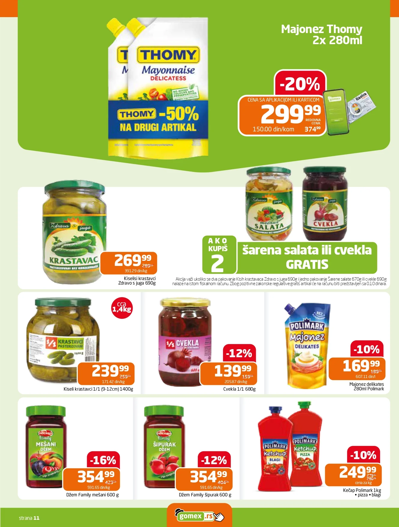 Gomex katalog AKCIJE IZ ŠEŠIRA 5-18.11.2025.