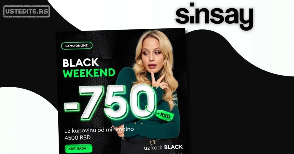 Sinsay BLACK WEEKEND 6-9.11.2025.