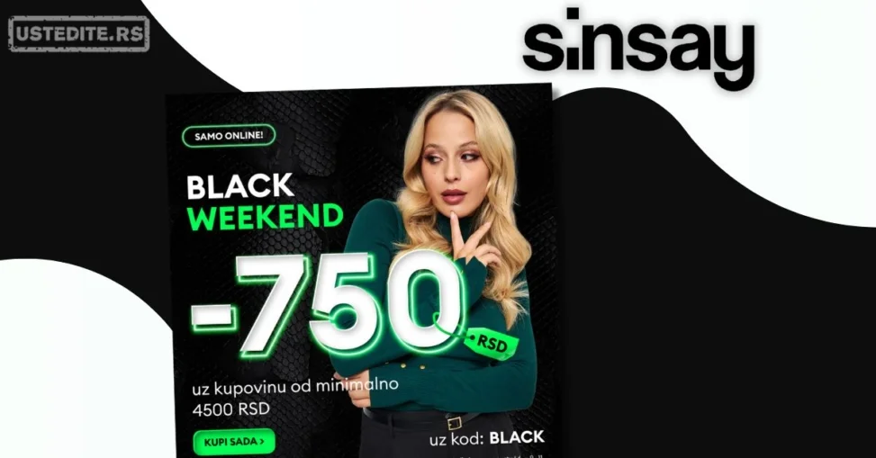 Sinsay BLACK WEEKEND 6-9.11.2025.