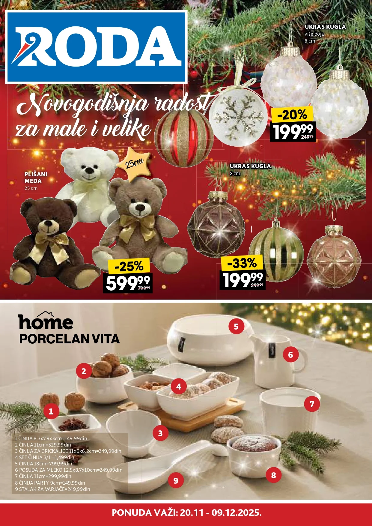 Roda katalog novogodišnji ukrasi i pokloni 20.11–9.12.2025.