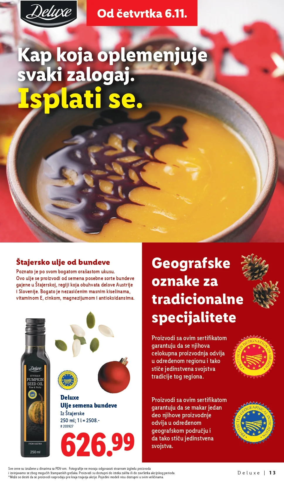 Lidl katalog Deluxe – praznična ponuda i popusti od 6.11.2025.