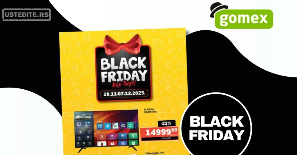 Gomex BLACK FRIDAY 28.11-7.12.2025.