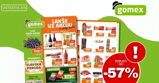 Gomex katalog AKCIJE IZ ŠEŠIRA 19.11-2.12.2025.