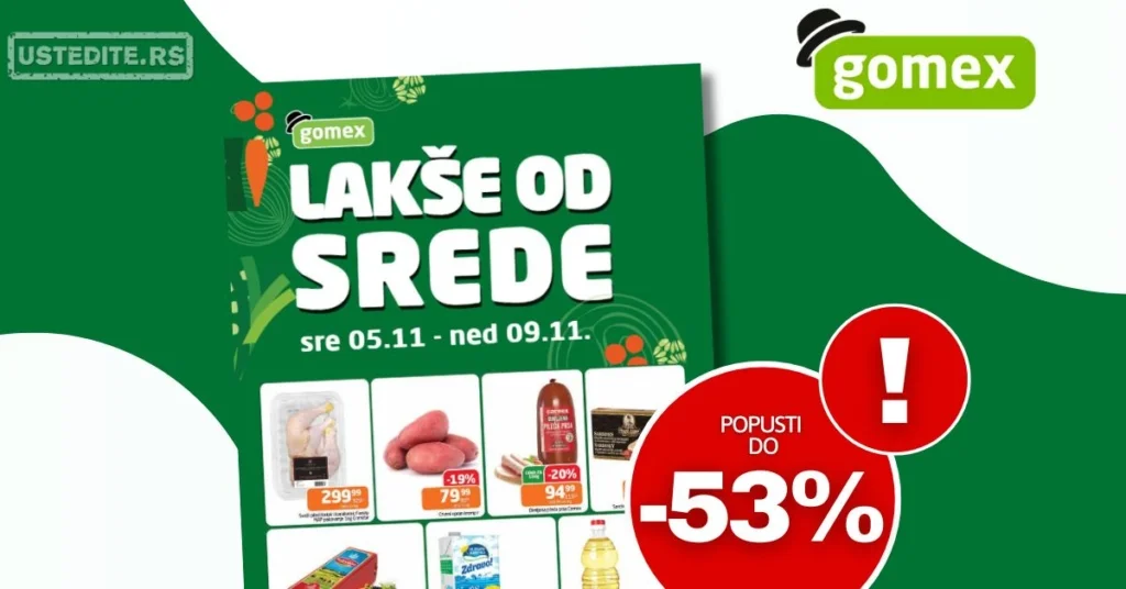 Gomex katalog LAKŠE OD SREDE 5-9.11.2025.