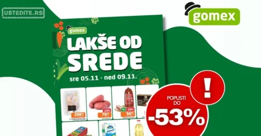Gomex katalog LAKŠE OD SREDE 5-9.11.2025.