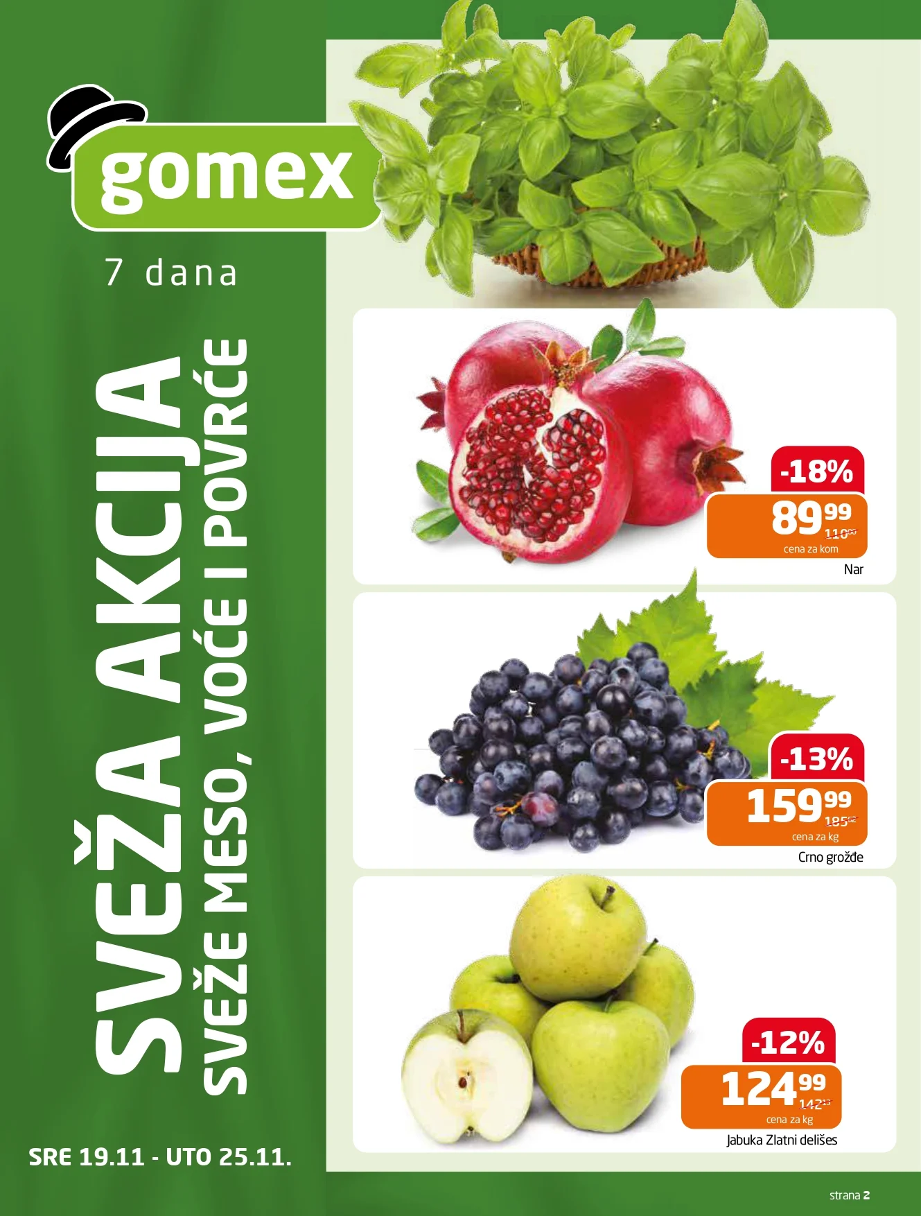 Gomex katalog AKCIJE IZ ŠEŠIRA 19.11-2.12.2025.