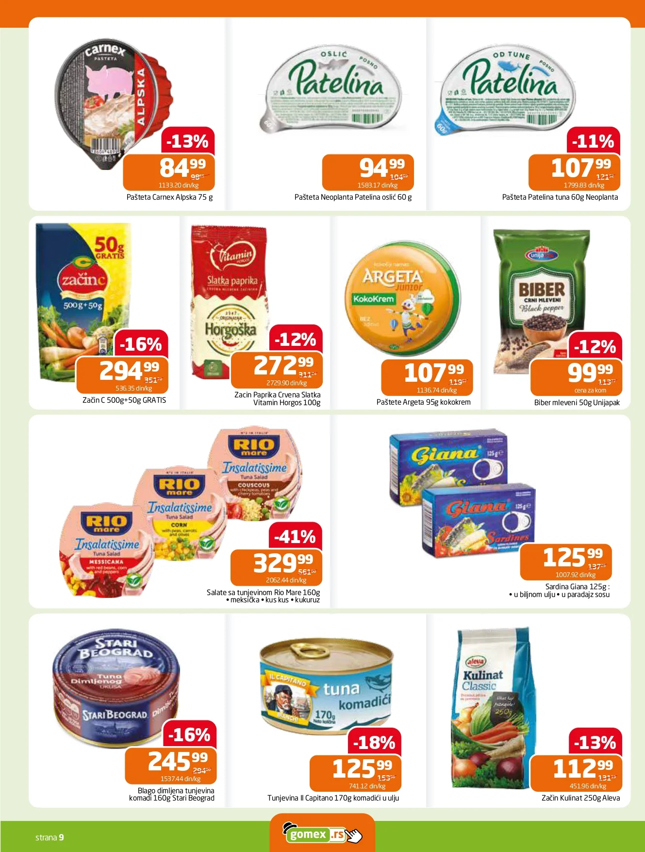 Gomex katalog AKCIJE IZ ŠEŠIRA 19.11-2.12.2025.