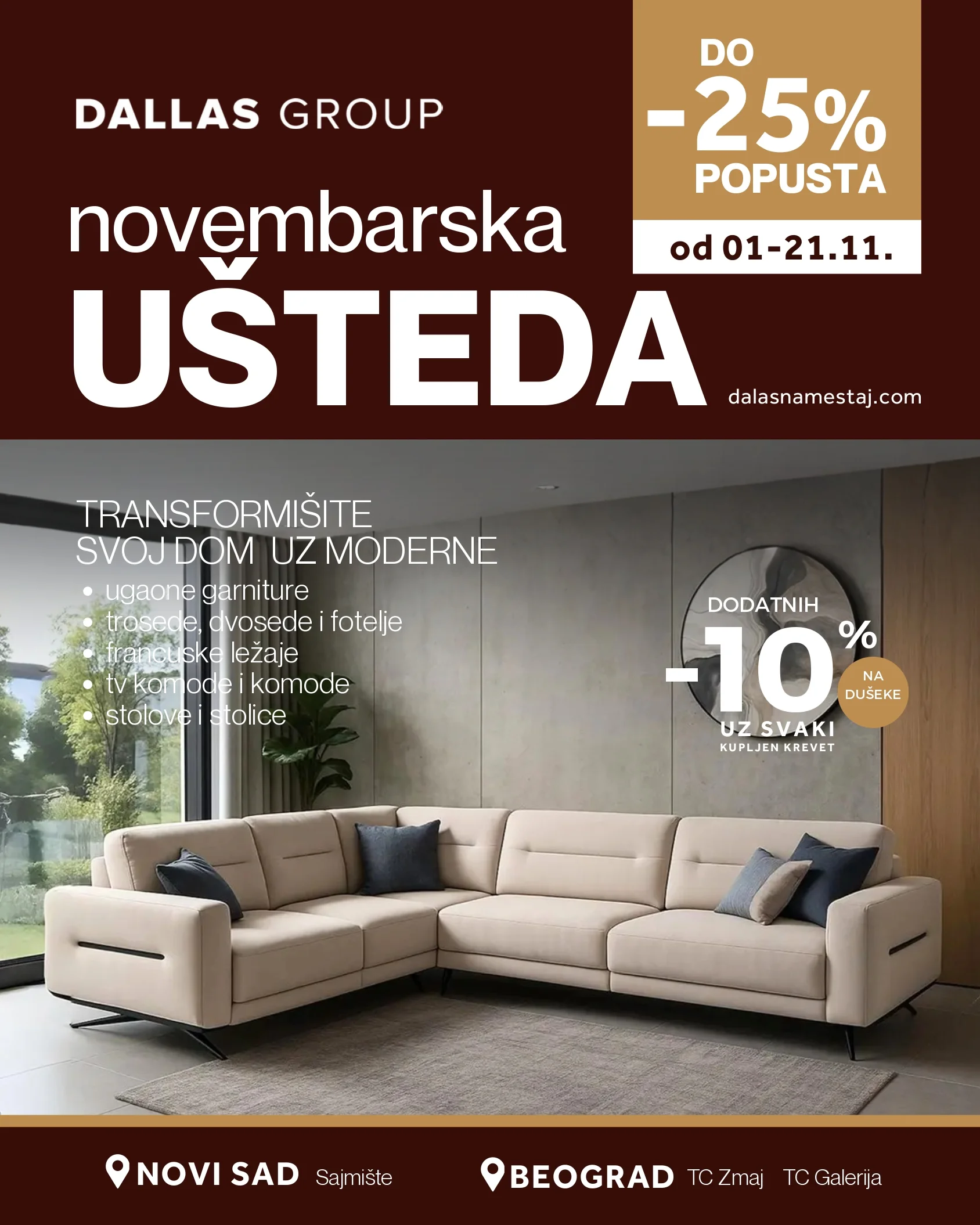 Dallas nameštaj katalog 1-21.11.2025.