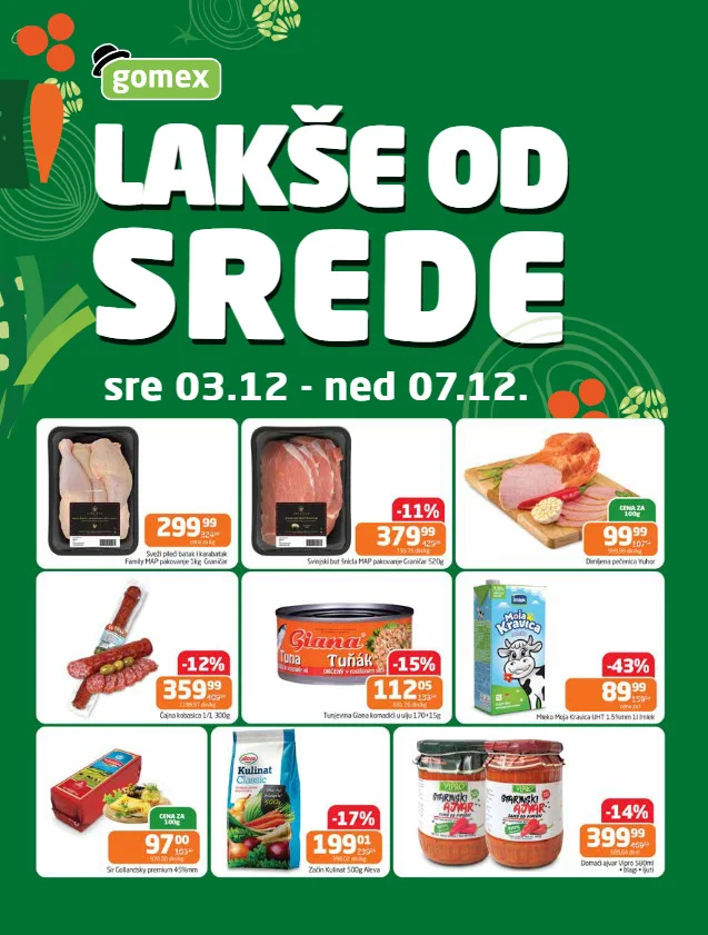Gomex katalog LAKŠE OD SREDE 3-7.12.2025.