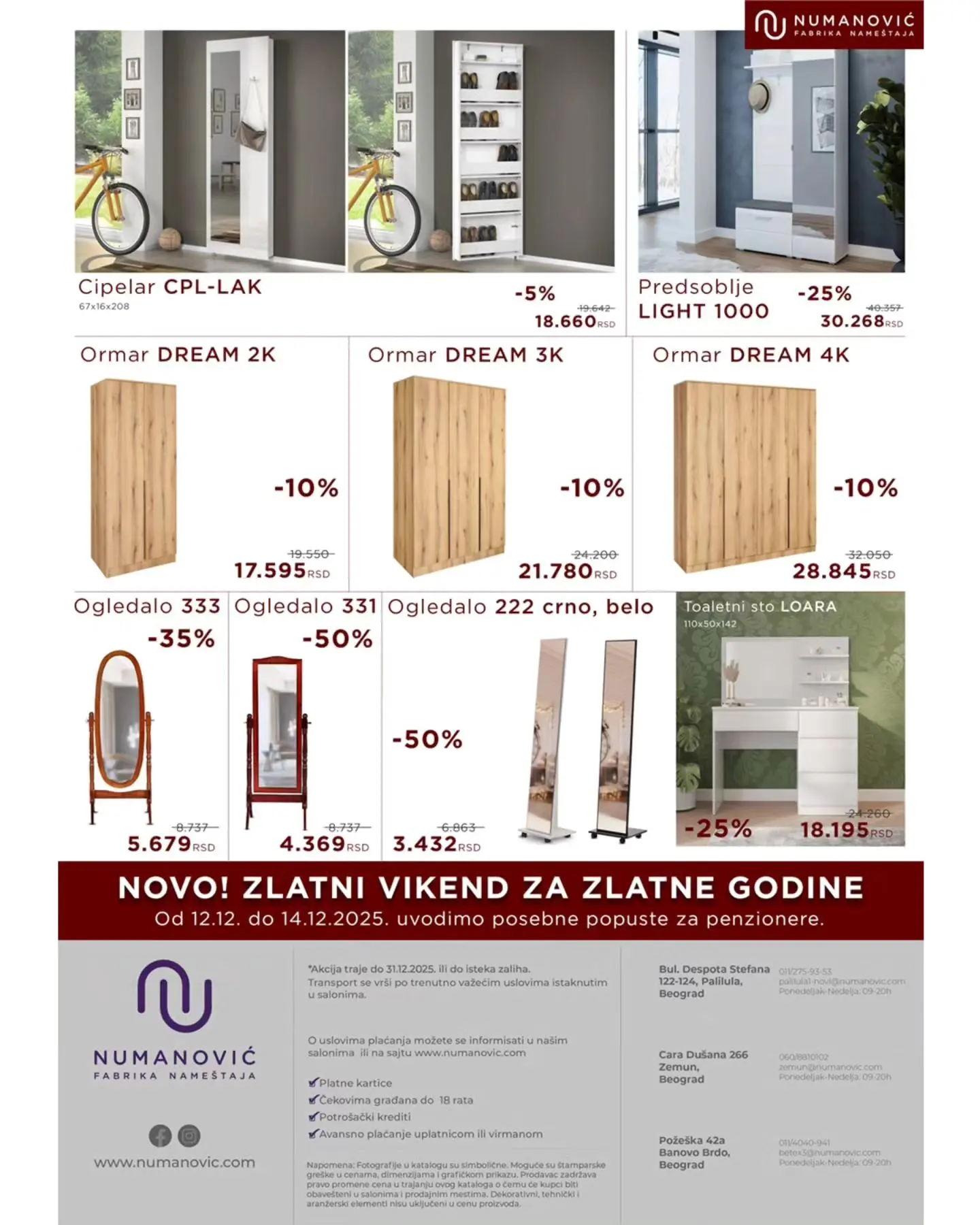 Numanović nameštaj katalog 2-31.12.2025.