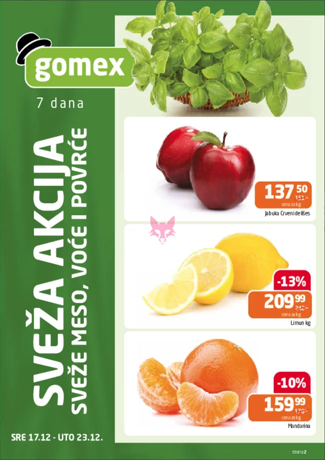 Gomex katalog AKCIJE IZ ŠEŠIRA 17.12.2025-6.1.2026.