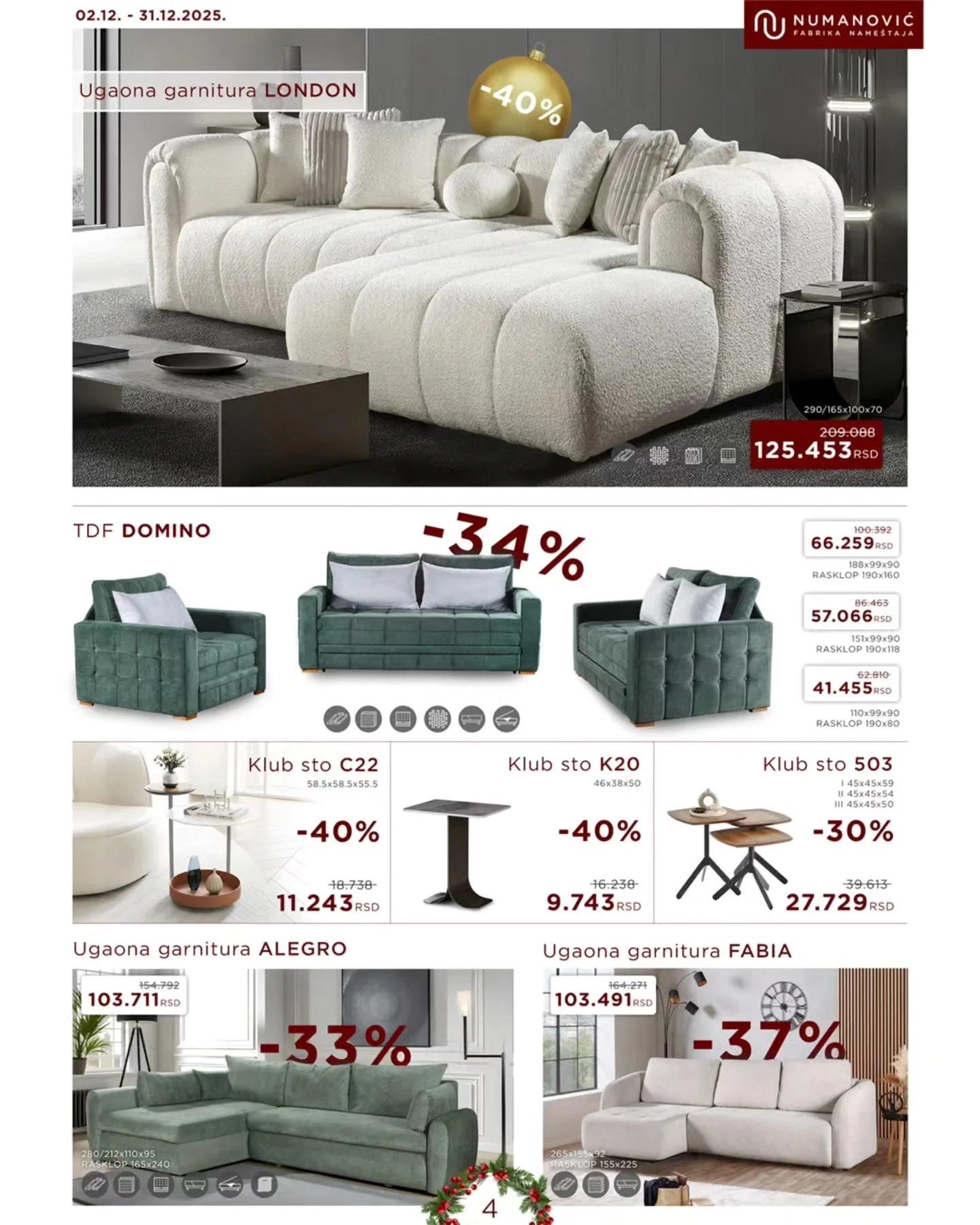 Numanović nameštaj katalog 2-31.12.2025.