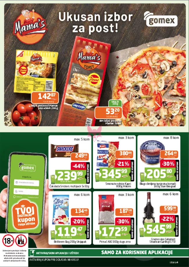 Gomex katalog AKCIJE IZ ŠEŠIRA 17.12.2025-6.1.2026.