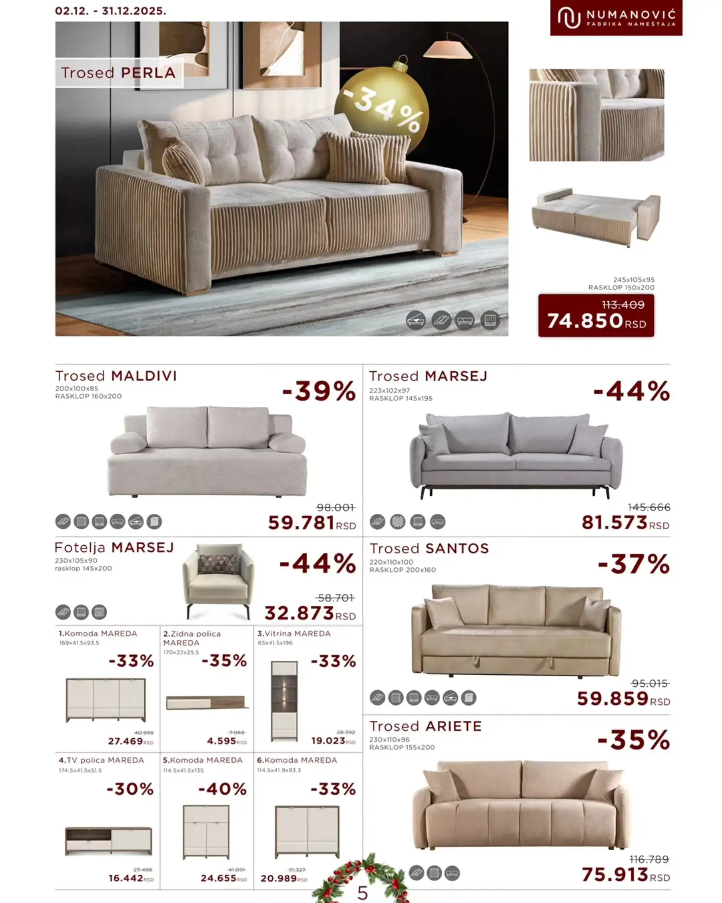 Numanović nameštaj katalog 2-31.12.2025.