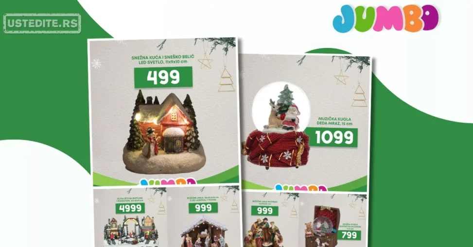 Jumbo praznična dekoracija i pokloni – decembar 2025.