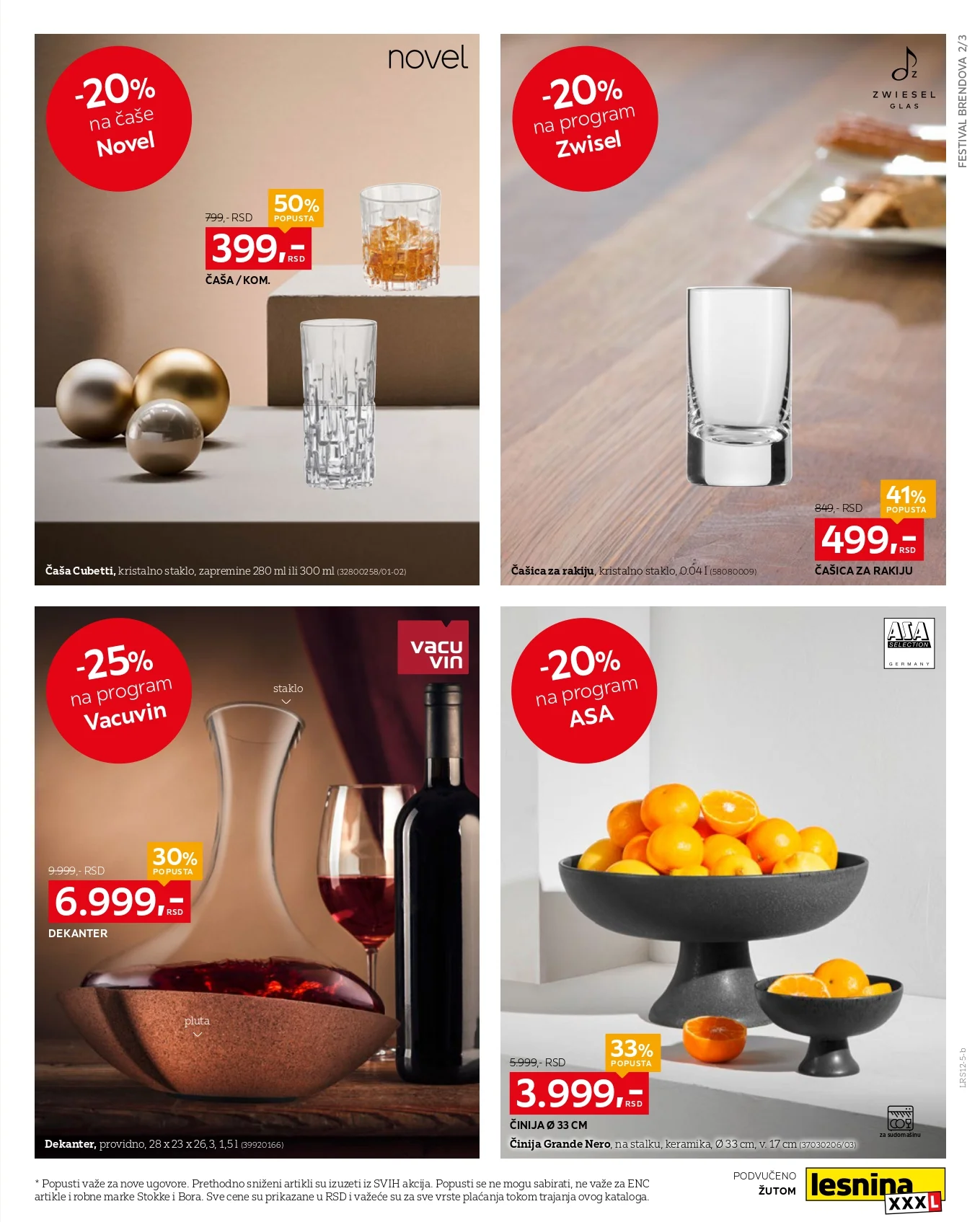 Lesnina XXXL katalog FESTIVAL BRENDOVA 1-31.12.2025.