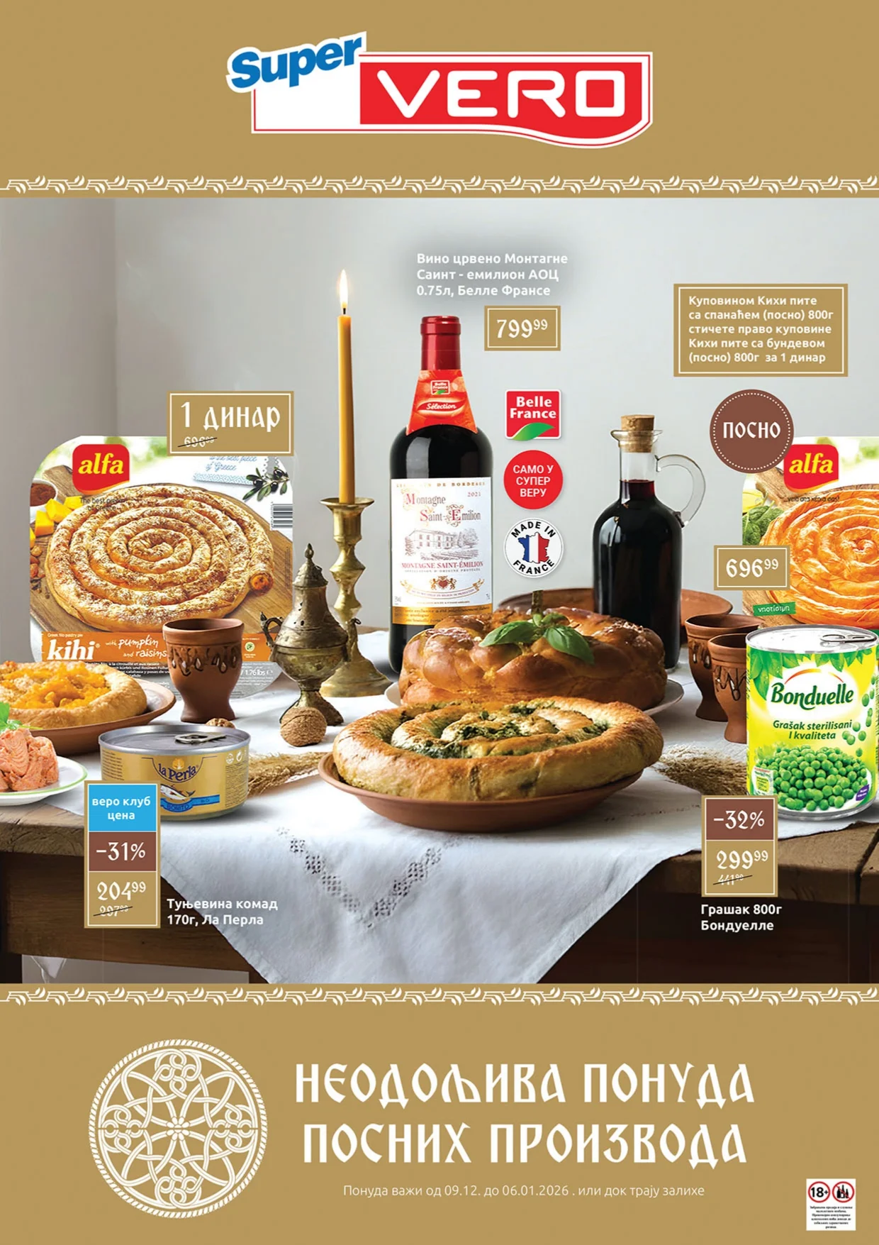 Super Vero katalog - slavska ponuda i akcije 9.12.2025-6.1.2026.