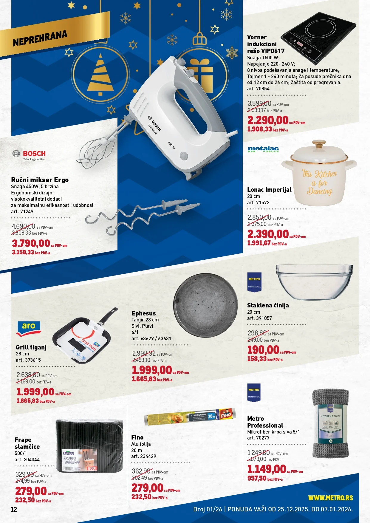 Metro katalog PREHRANA/NEPREHRANA 25.12.2025-7.1.2026.