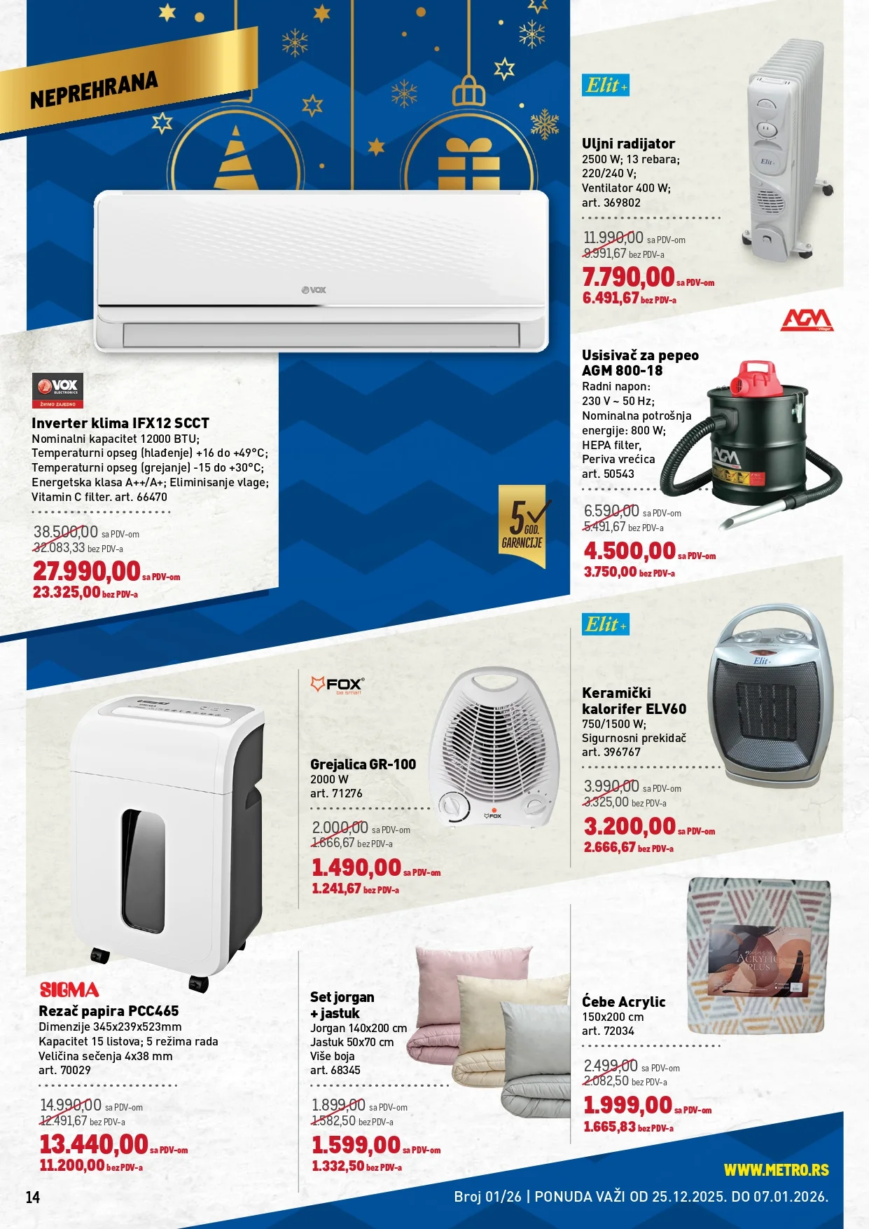 Metro katalog PREHRANA/NEPREHRANA 25.12.2025-7.1.2026.