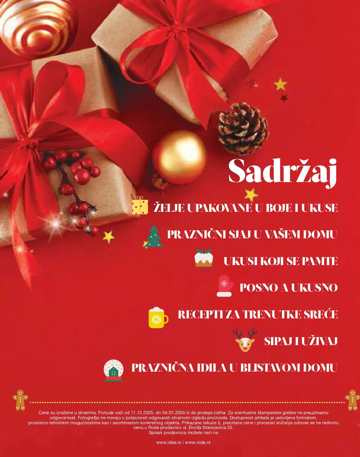 Roda & Idea katalog – praznična akcija i ponude 11.12.2025-6.1.2026.
