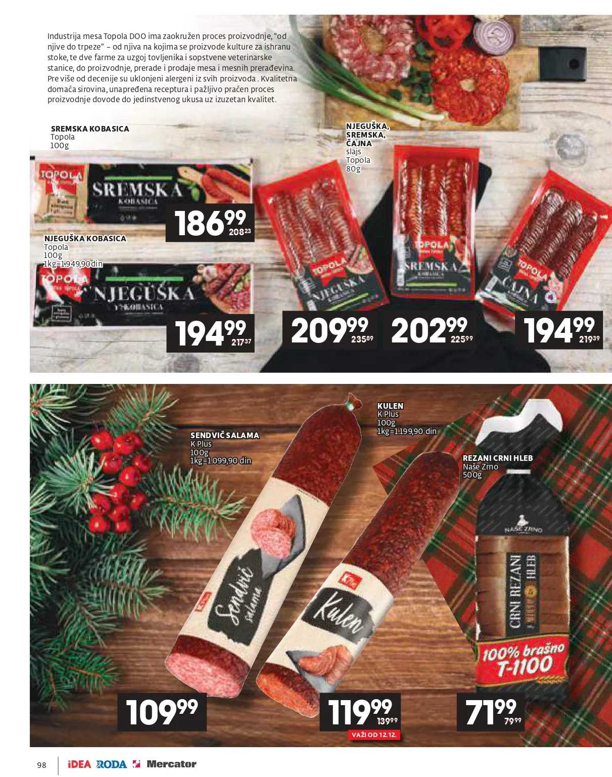 Roda & Idea katalog – praznična akcija i ponude 11.12.2025-6.1.2026.